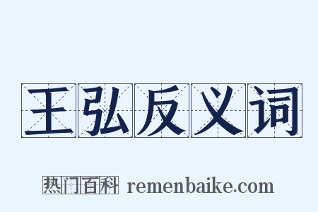 王弘反义词是什么意思的图片